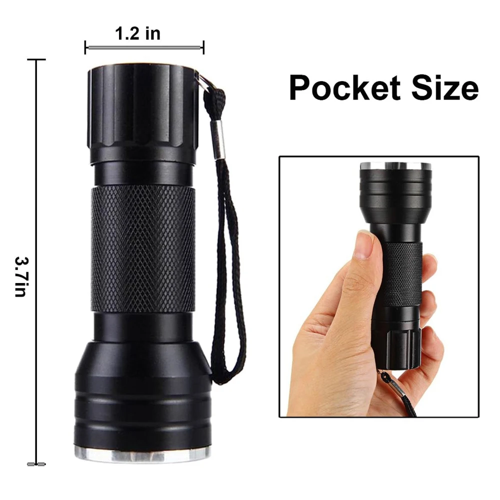 Black Light UV Light 21LED UV Light 395-400nm LED UV Flashlight torch light lamp safety UV detection For Pet Urine Stains