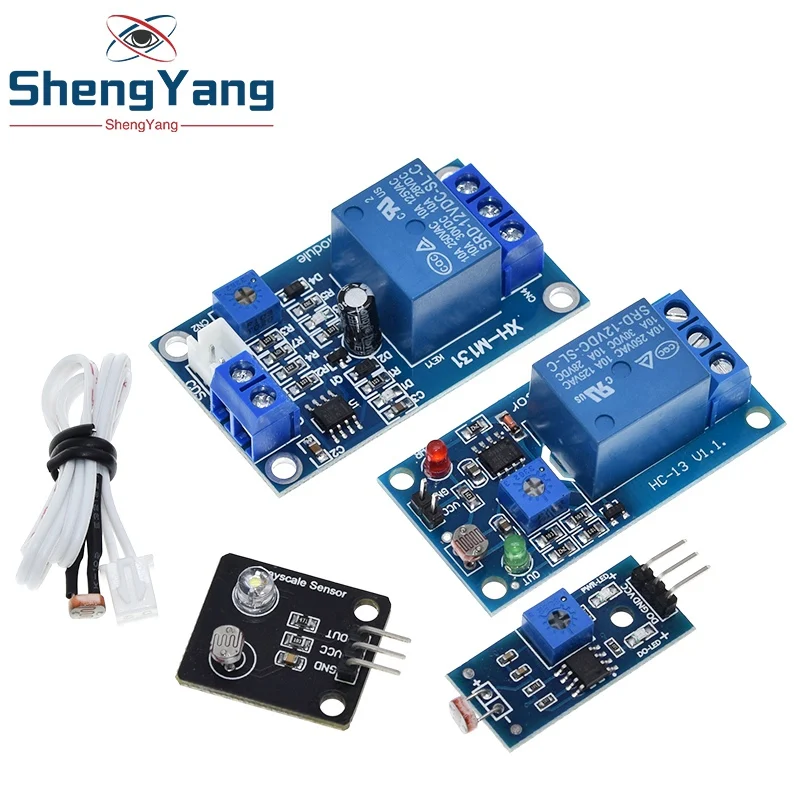 5V 12V Light Control Switch Photoresistor Relay Module Detection Sensors TZT 10A brightness Automatic Control Module For Arduino