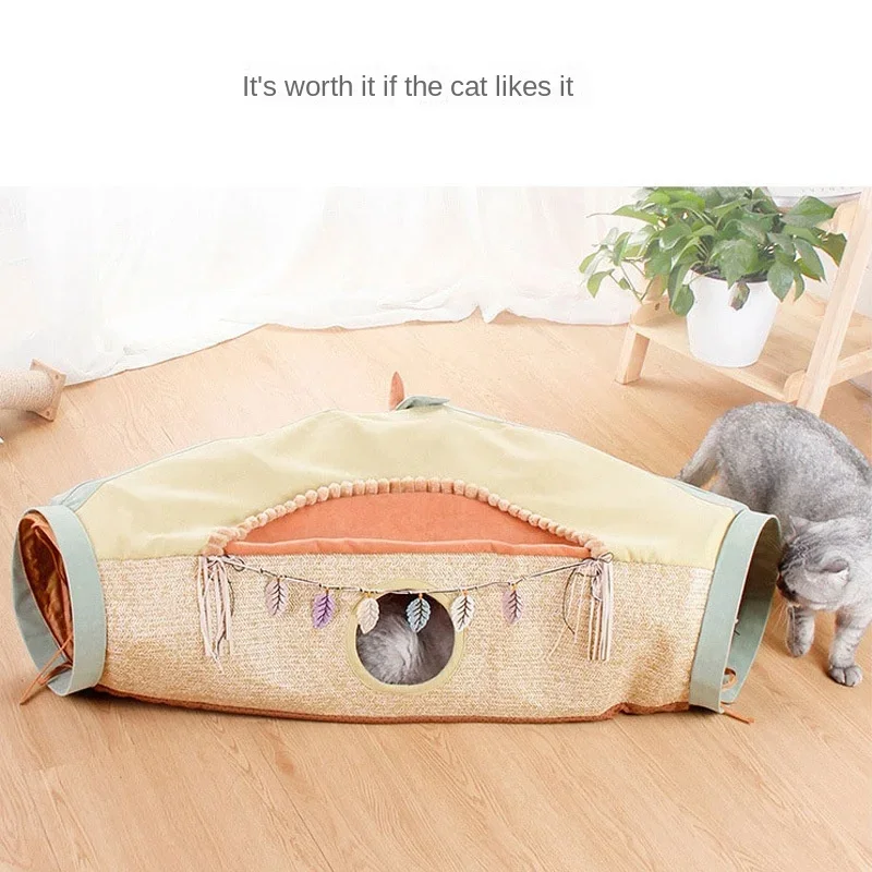 

Cat Tunnel Cat Toy Funny Sleeping Nest Tent Can Be Drilled Four Seasons Universal Foldable