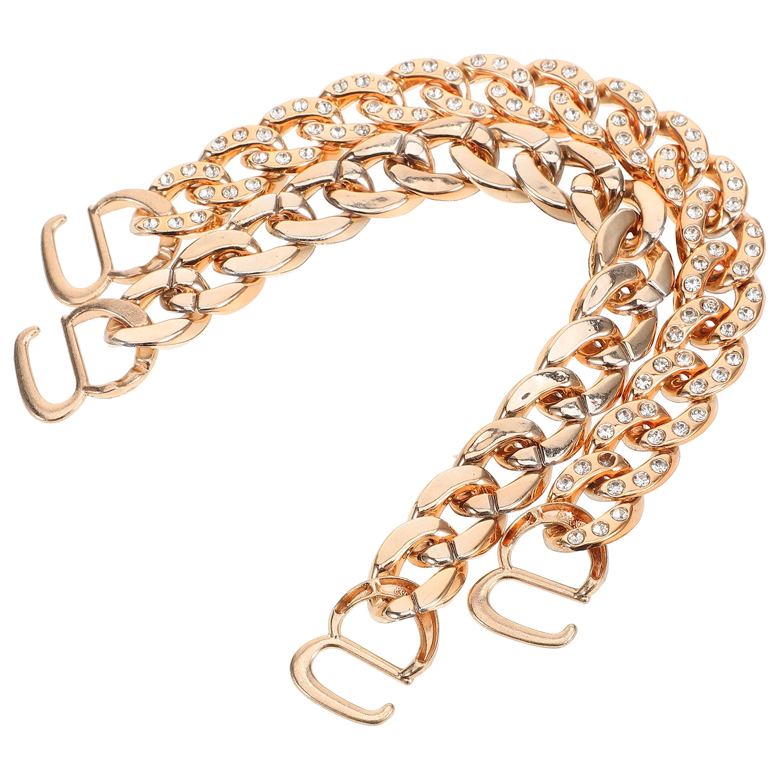 

2 Pcs Charms Hole Shoes Rose Gold Chain Chains Accessories Aluminum Alloy Decoration