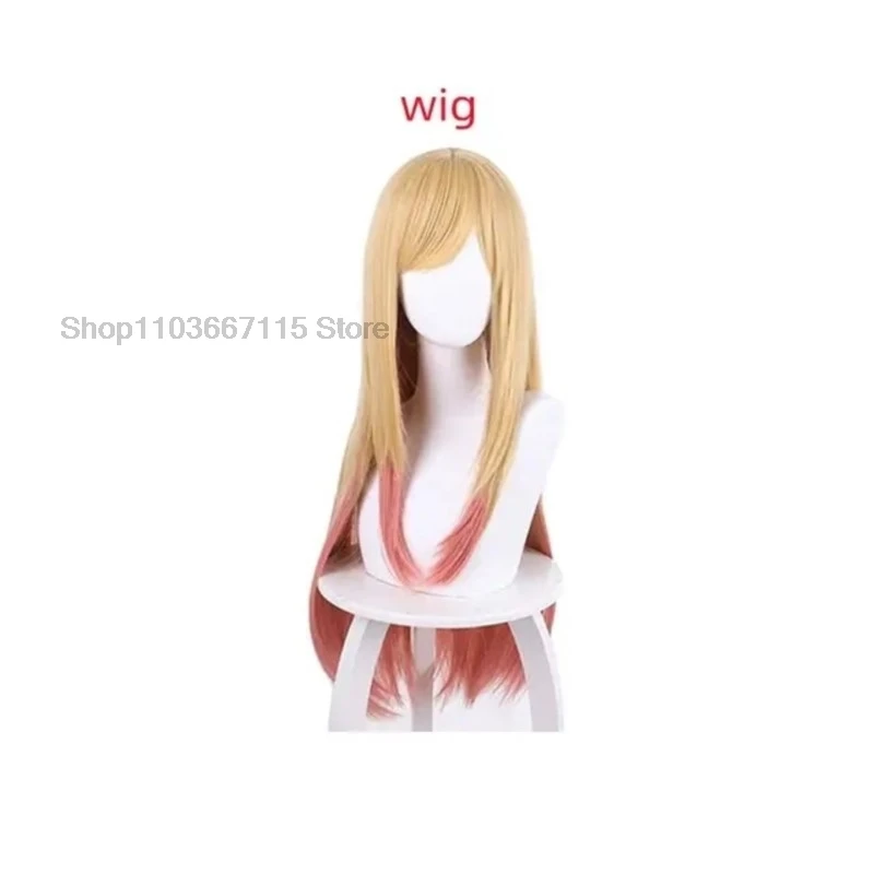 My fur s Up Darling Kitagawa Marin Cosplay Costume pour filles, robes d'anime, uniforme scolaire, perruque, boucles d'oreilles trempées