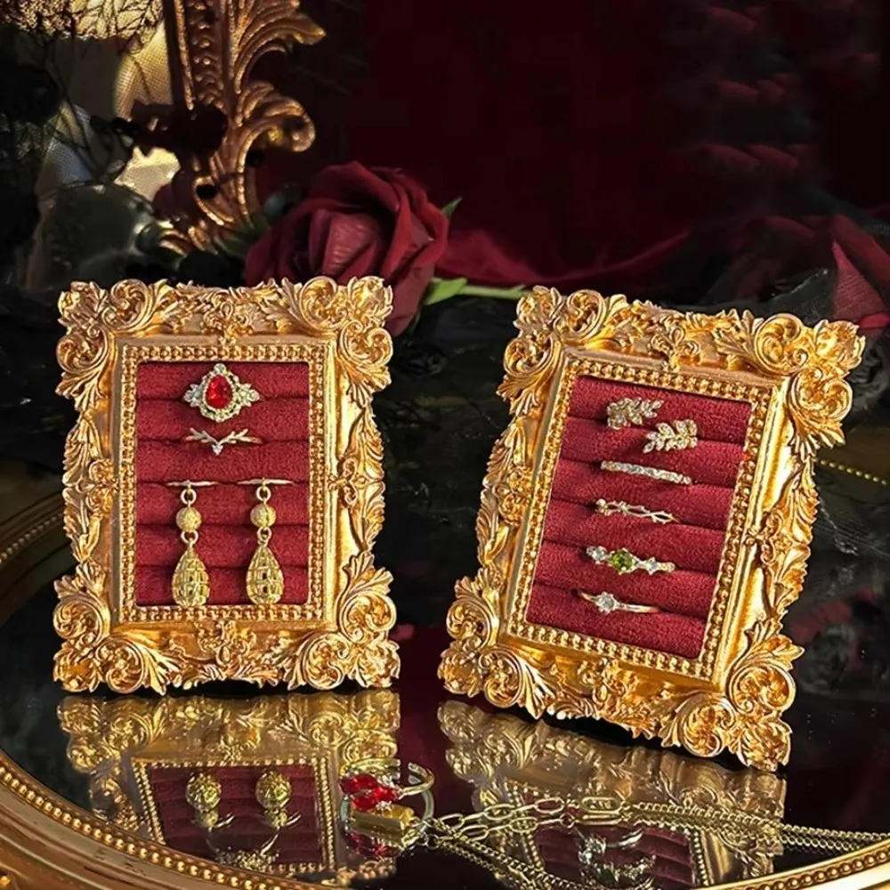 

Бархатное кольцо, поднос для ювелирных изделий, винтажная фоторамка из смолы, поднос для колец квадратной формы, фоторамка, подставка для ювелирных изделий