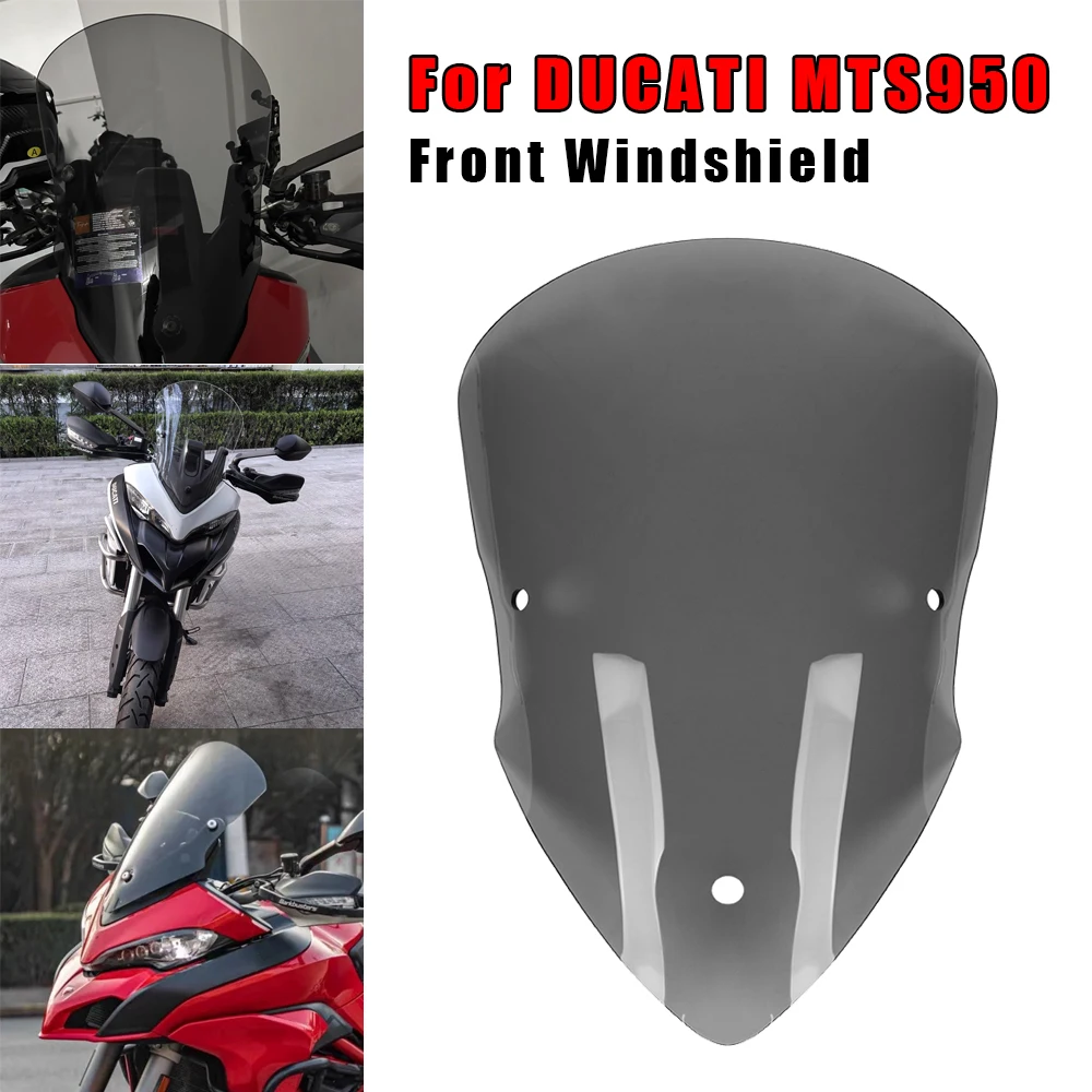 

Motorcycles Parts Windshield For DUCATI MTS950 MTS1200 MTS1260 MTS 950 Heightened and Modified Windscreens Front Wind Deflectors