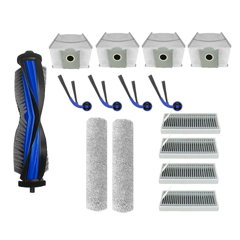 

【TODAY ONLY】15 Pcs For ECOVACS Deeboot T80 PRO OMNI / T80 OMNI / YEEDI M14 PLUS Sweeper Main Side Brush Mop Filter Dust Bags