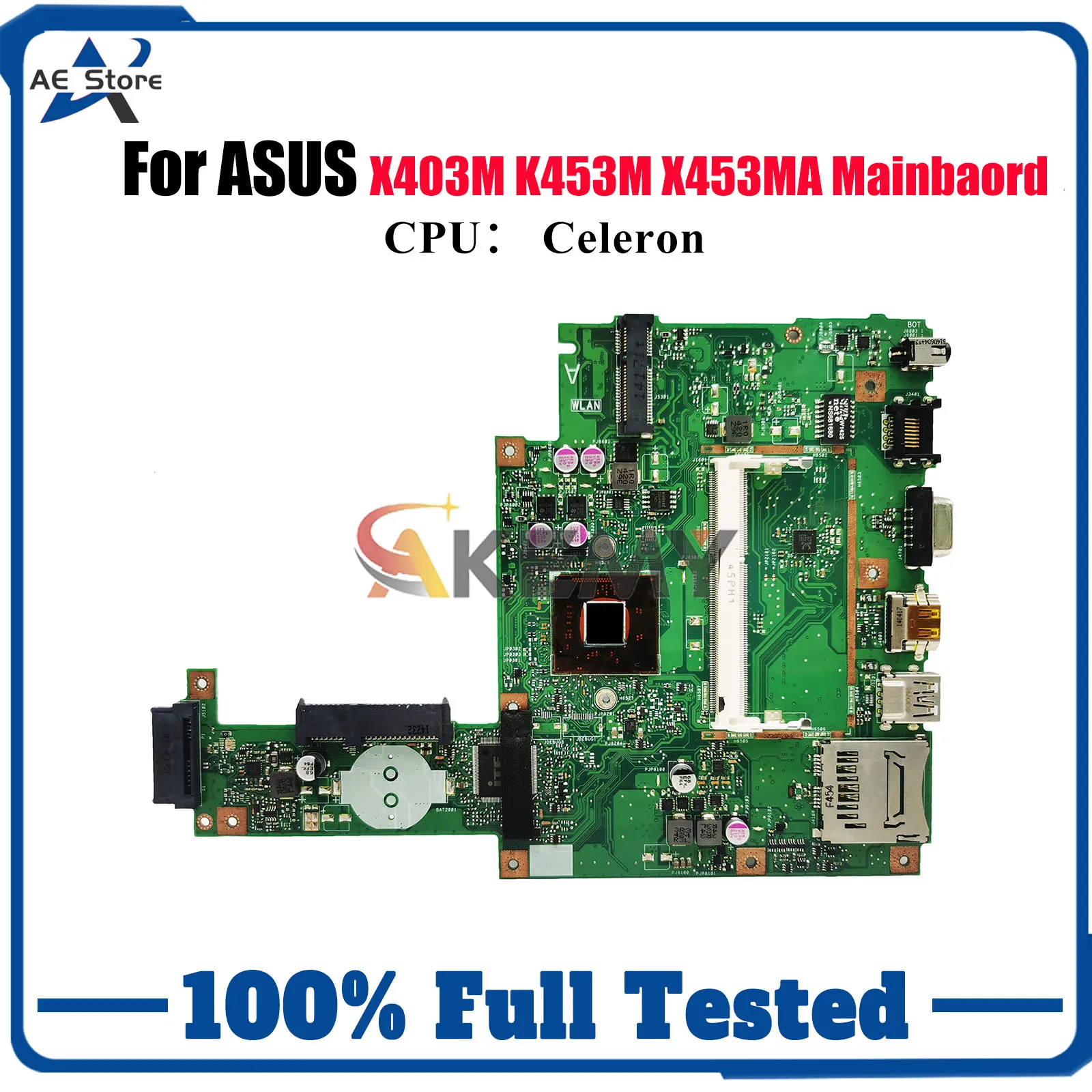 

X453MA Laptop Motherboard For ASUS VivoBook X453MA X403M K453M X453M Notebook Mainboard With Celeron CPU 100% tests OK fast ship