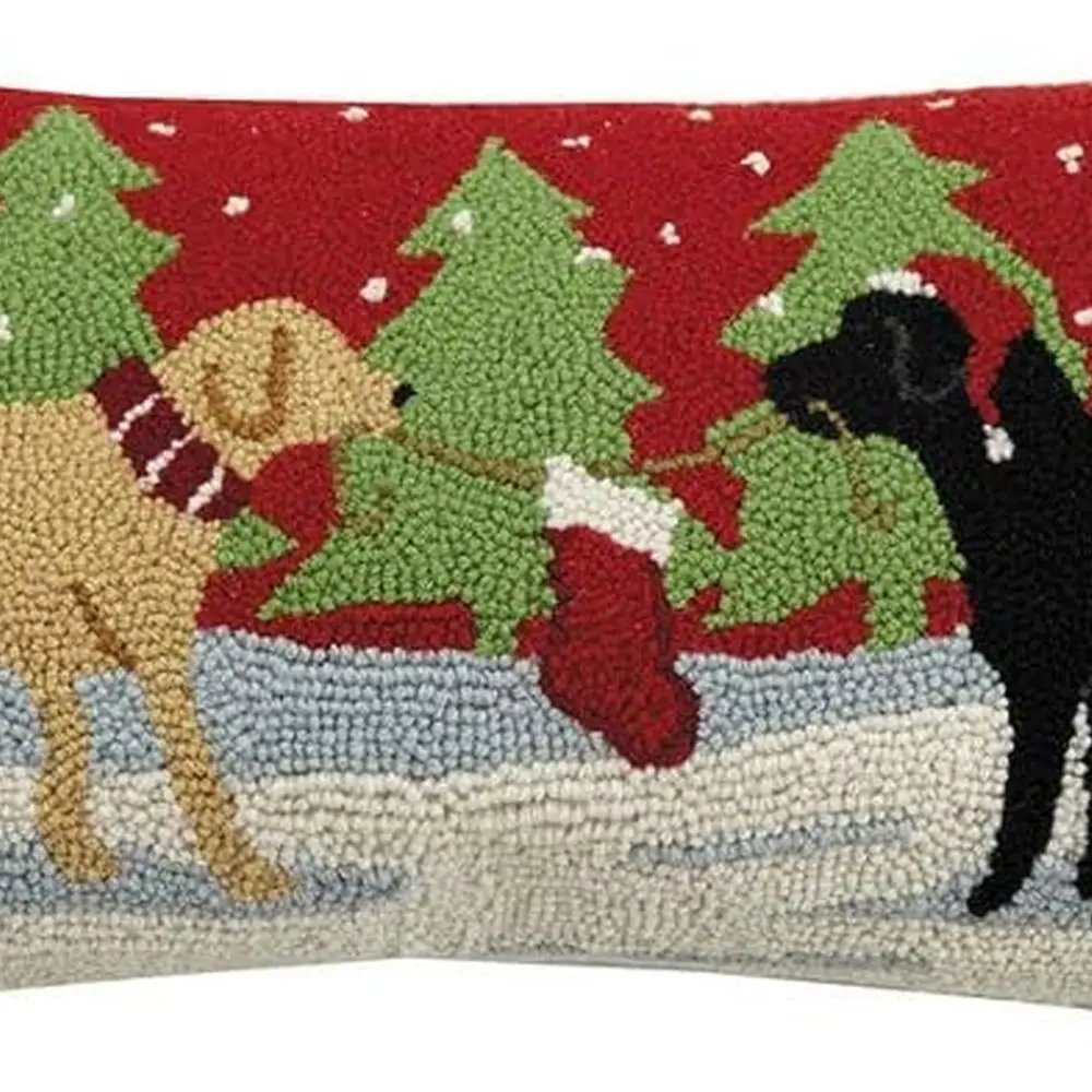 

Праздничная рождественская подушка для собаки, 12х26