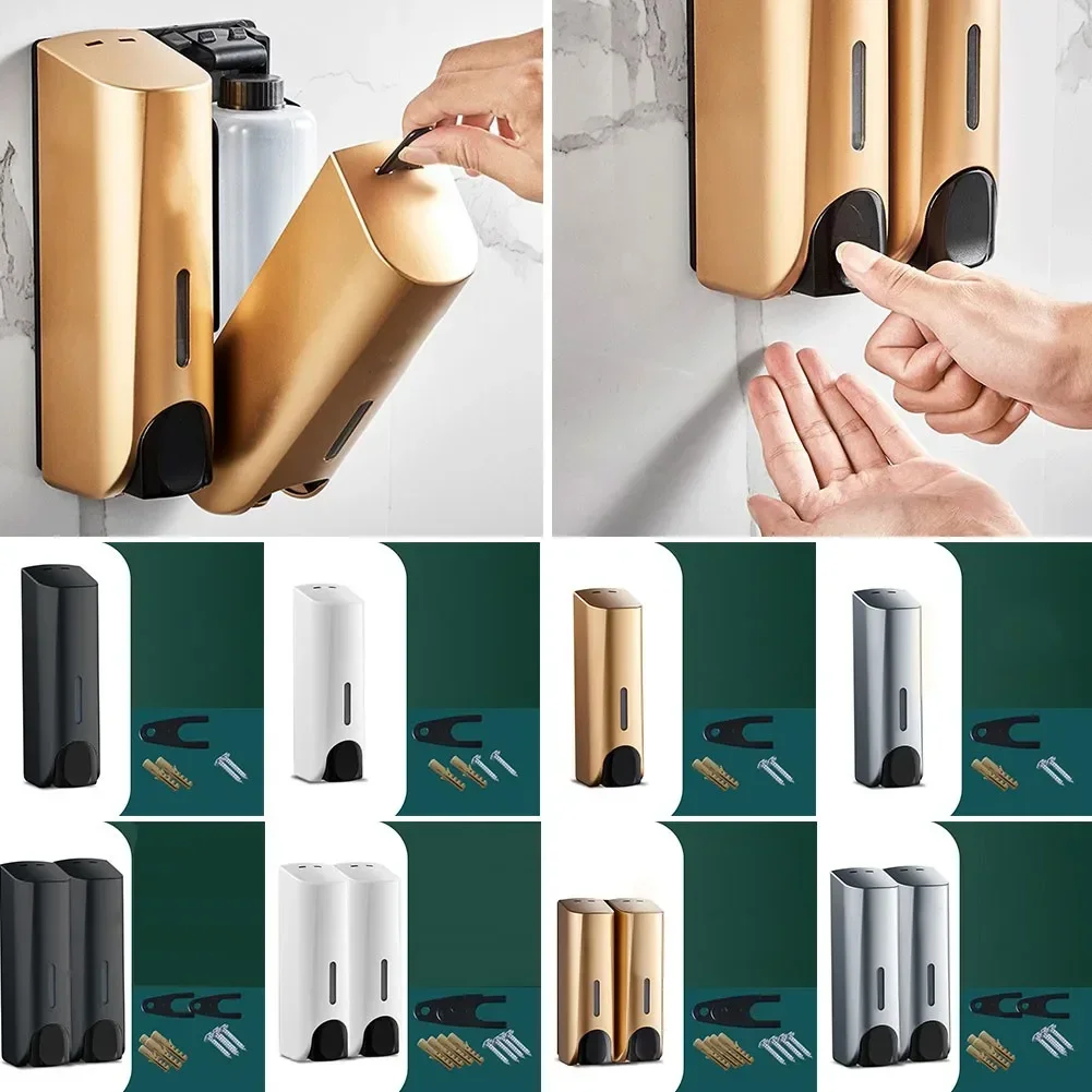 Single Double 380ml Soap Dispenser Wall-mount Shower Bath Shampoo Dispenser Liquid Soap Container Bathroom Accessories Home