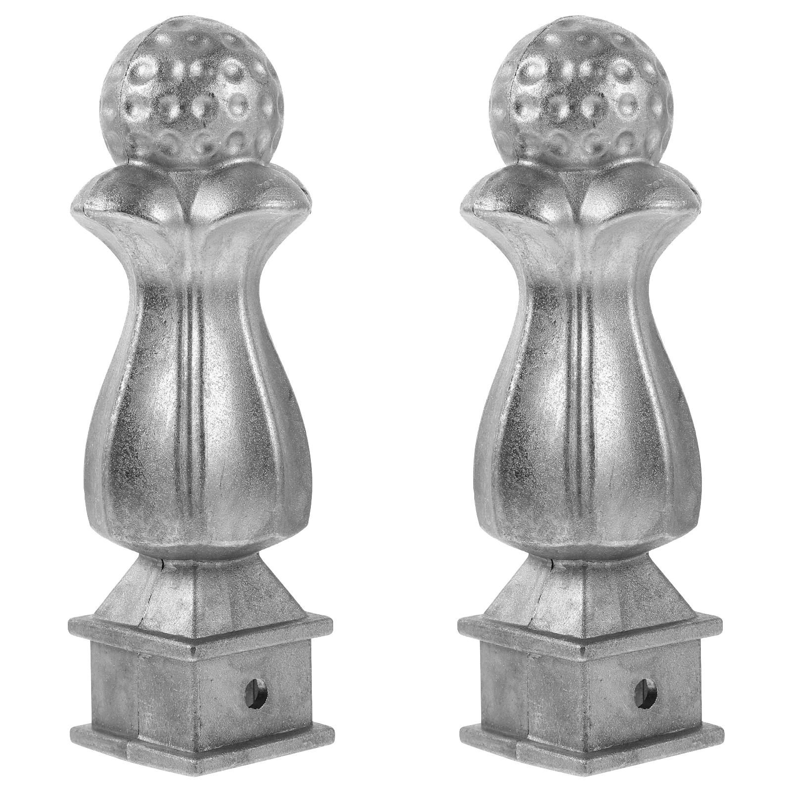 

2 Pcs Finials Aluminum Alloy Decorative Post Heads for Garden Lawn Decorations Yard Lawn Gate Metal Security Lock
