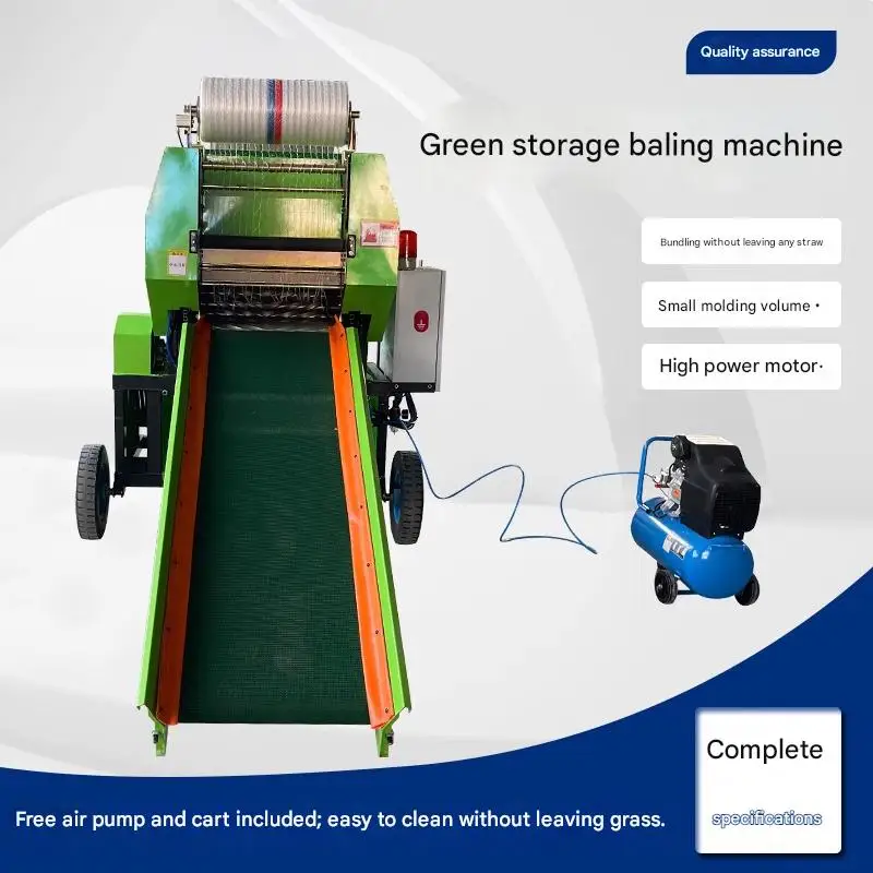 Automatic Silage Round Baler Machine Baler And Wrapper Combo For Hay Grass Corn Silage