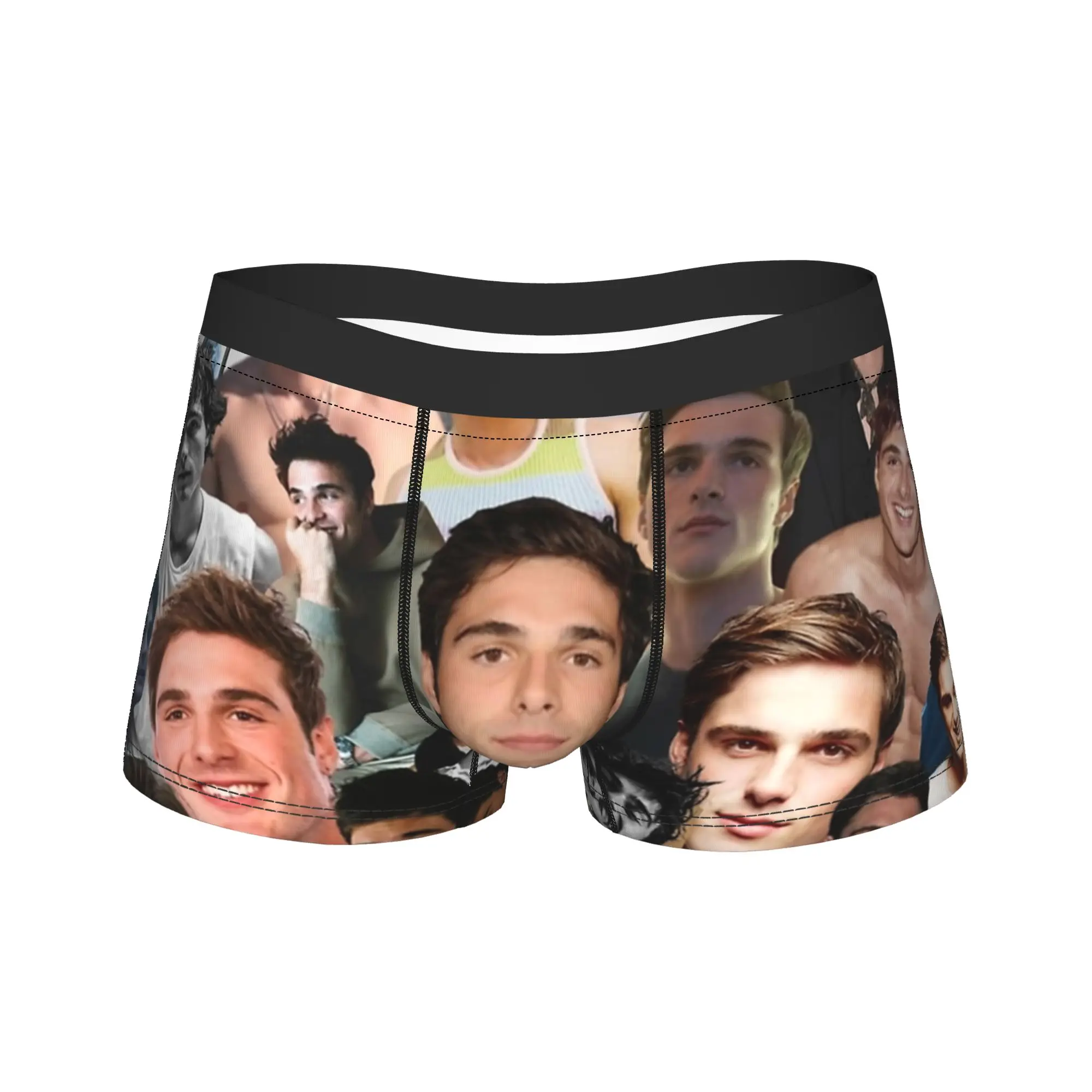 

Men's Jacob Elordi Photo Collage Long Underwear Novelty Boxer Briefs Shorts Panties Male Breathable Underpants M-XXL