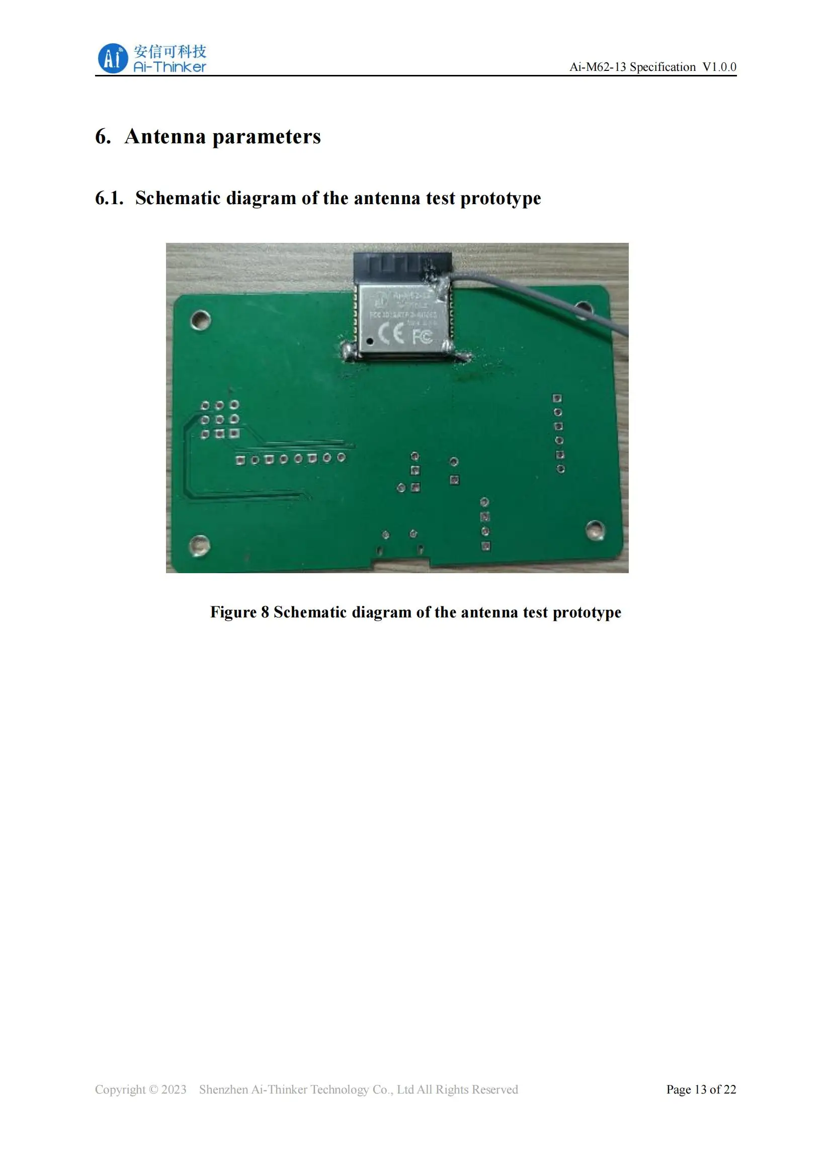 Ai-M62-12F Ai-M62-13 Ai-M62-M2-I Ai-M62-32S Kit Ai-M62-CBS Ai-M62-13U M2 M01L I WiFi 6 Bluetooth-c Ble 5,3 Wireless Modul Board – Detail 11