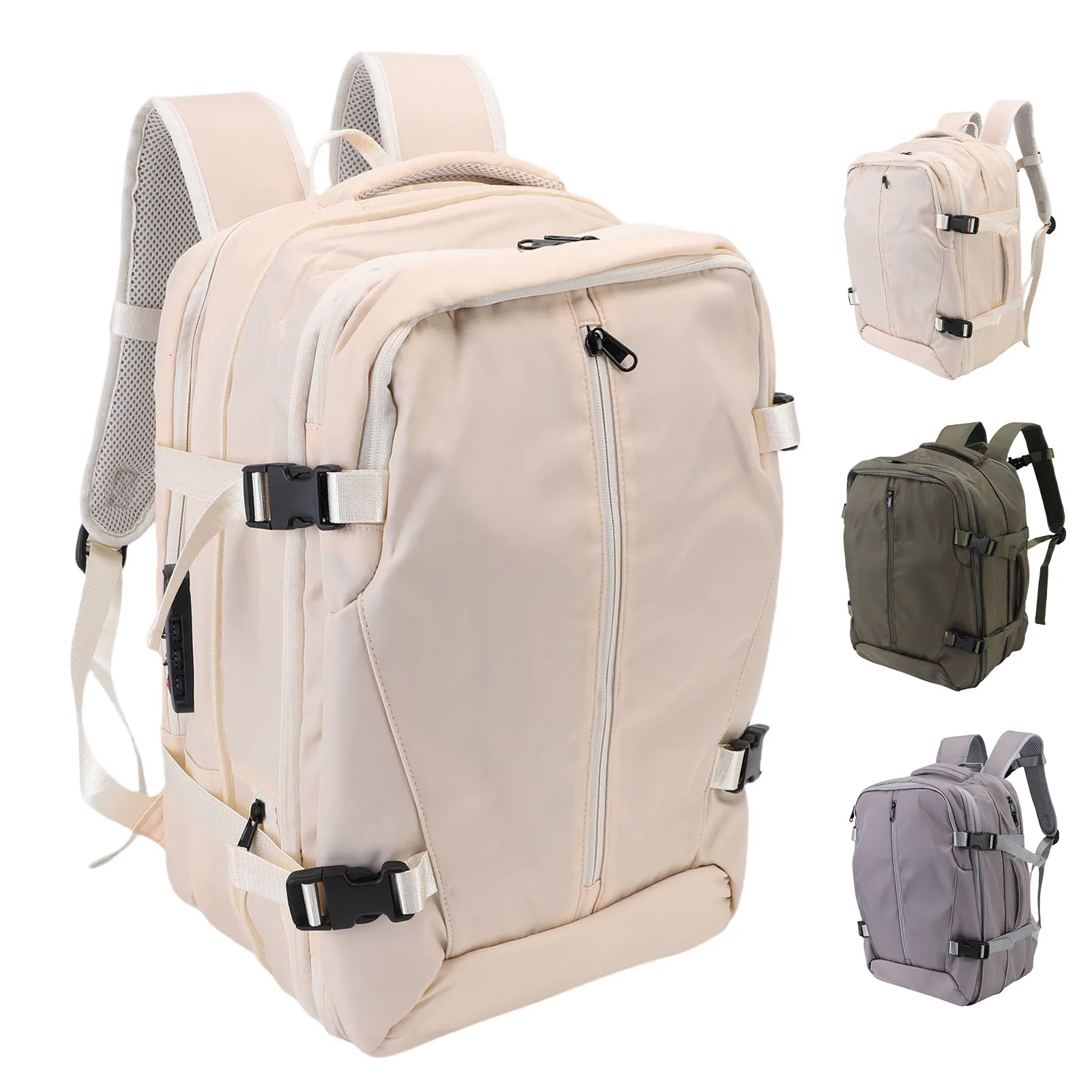 

Weekender Backpack Vacuum Backpack Water Proof 36 To 55L Expandable Oxford Cloth with 17.3 Inch Laptop Compartment for Business