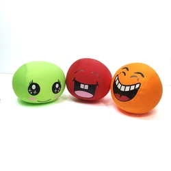 Mood toy facial expression round sandbag soft pearl cotton kid autism expression toy kindergarten classroom props outdoor sports