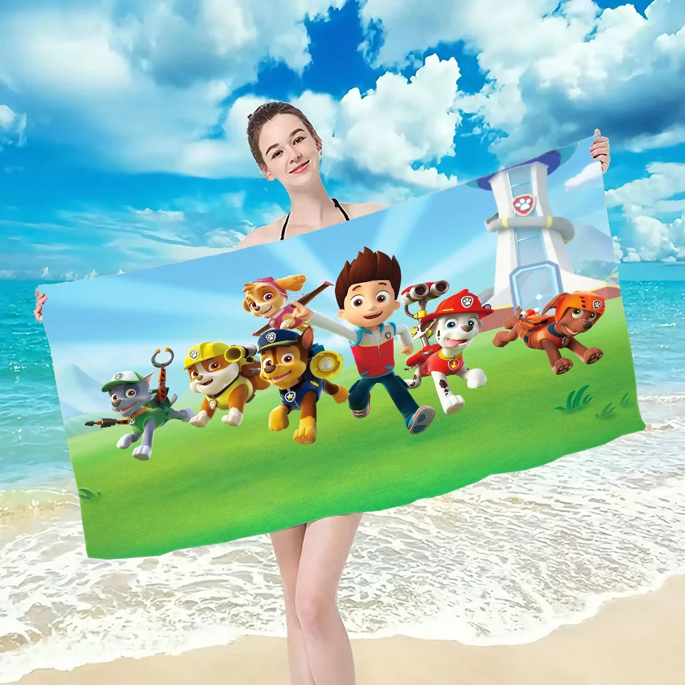 PAW P-Patrol Pups Towel towel pattern beach towel, quick drying and absorbent, The fabric is made of cotton and does not fade