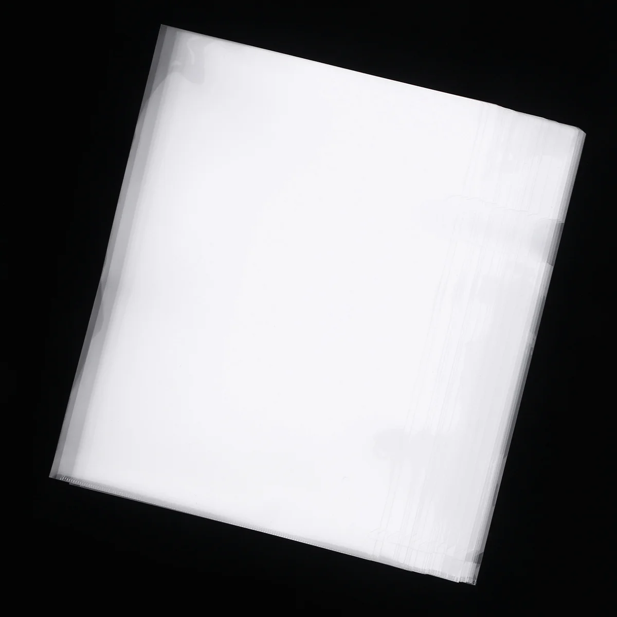 Cartella di file trasparente A4 da 30 pezzi Organizzatore di documenti in plastica a forma di L per uso professionale Comodo supporto per gestione