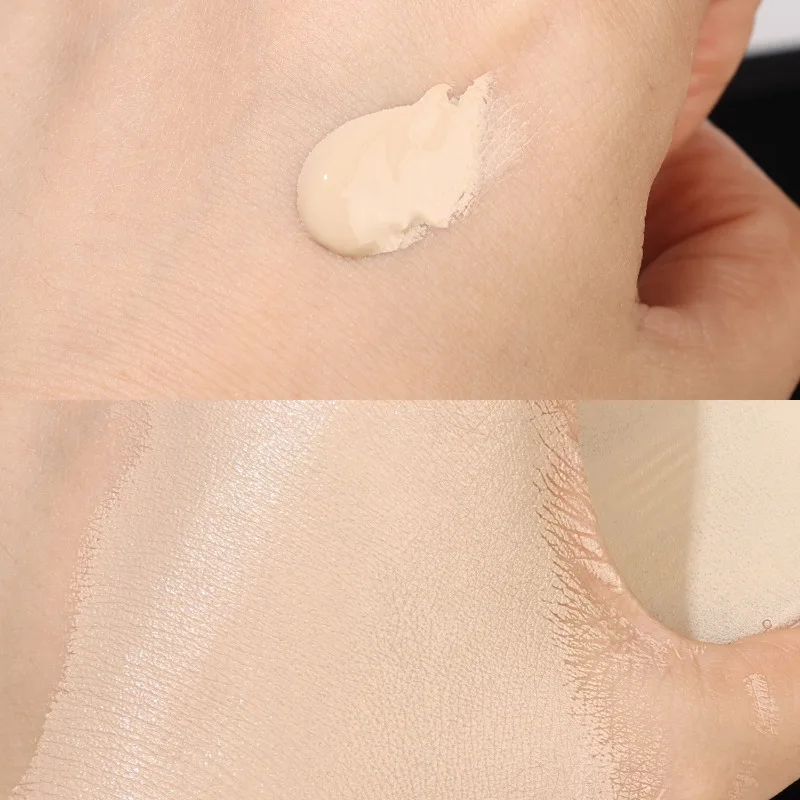 Soffio per cipria in silicone Spugna per trucco antiaderente Morbida trasparente Facile da pulire Forma rotonda a goccia per un'applicazione fluida Lavabile