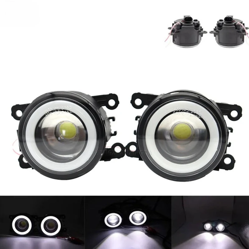 

Светодиодные противотуманные фары, 2, ангельские глазки, дневные ходовые огни, H11 12 В, высокая яркость, подходят для Honda Civic 2016-2018 гг.