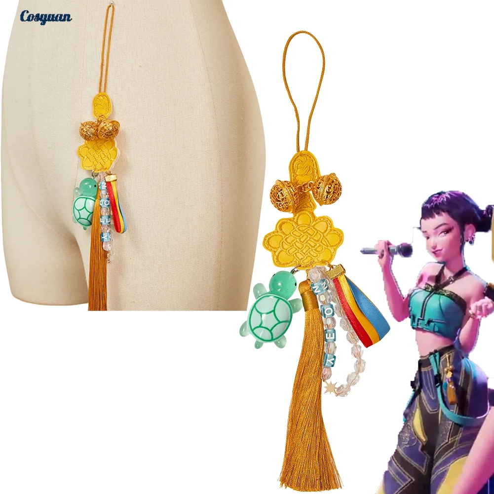 

2025 мультфильм «Охотник на демонов» KPop Zoey, кулон с кисточкой, аксессуары, костюмы, костюмы для вечеринки, маскировка, Хэллоуин, карнавал, реквизит