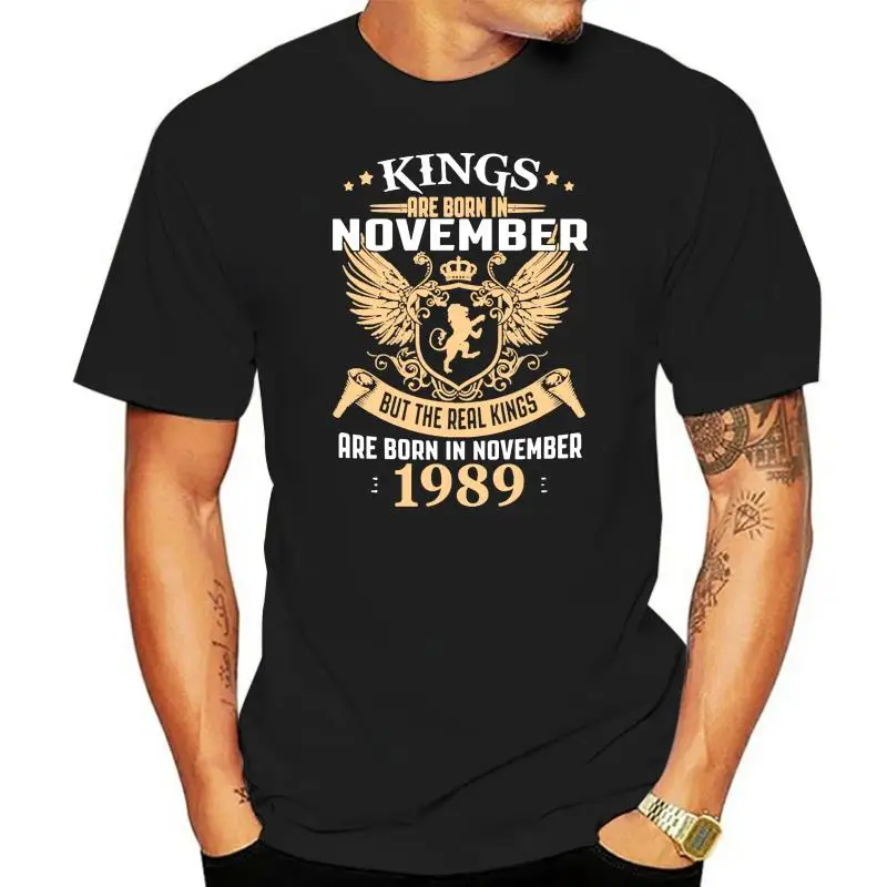 Men's Kings Legends Are Born In November 1989 tshirt t shirt printed tee shirt S-XXXL Standard Fit Comical Spring Novelty shirt