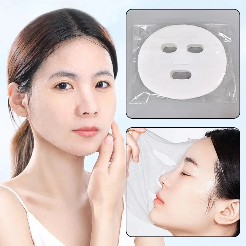 500/100개 페이스 마스크 종이 일회용 페이셜 마스크 시트 페이셜 케어 습식 압축 뷰티 도구 뷰티 살롱 스킨 케어 도구