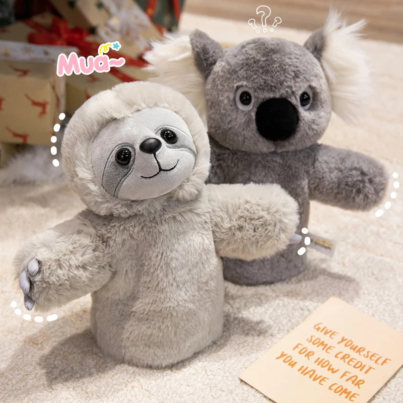 Cute Lifelike Animals Hand Puppet Plush Toy Simulation Pig Rabbit Stuffed Dog Tiger Koala Sloth Educational Children Toy Gift