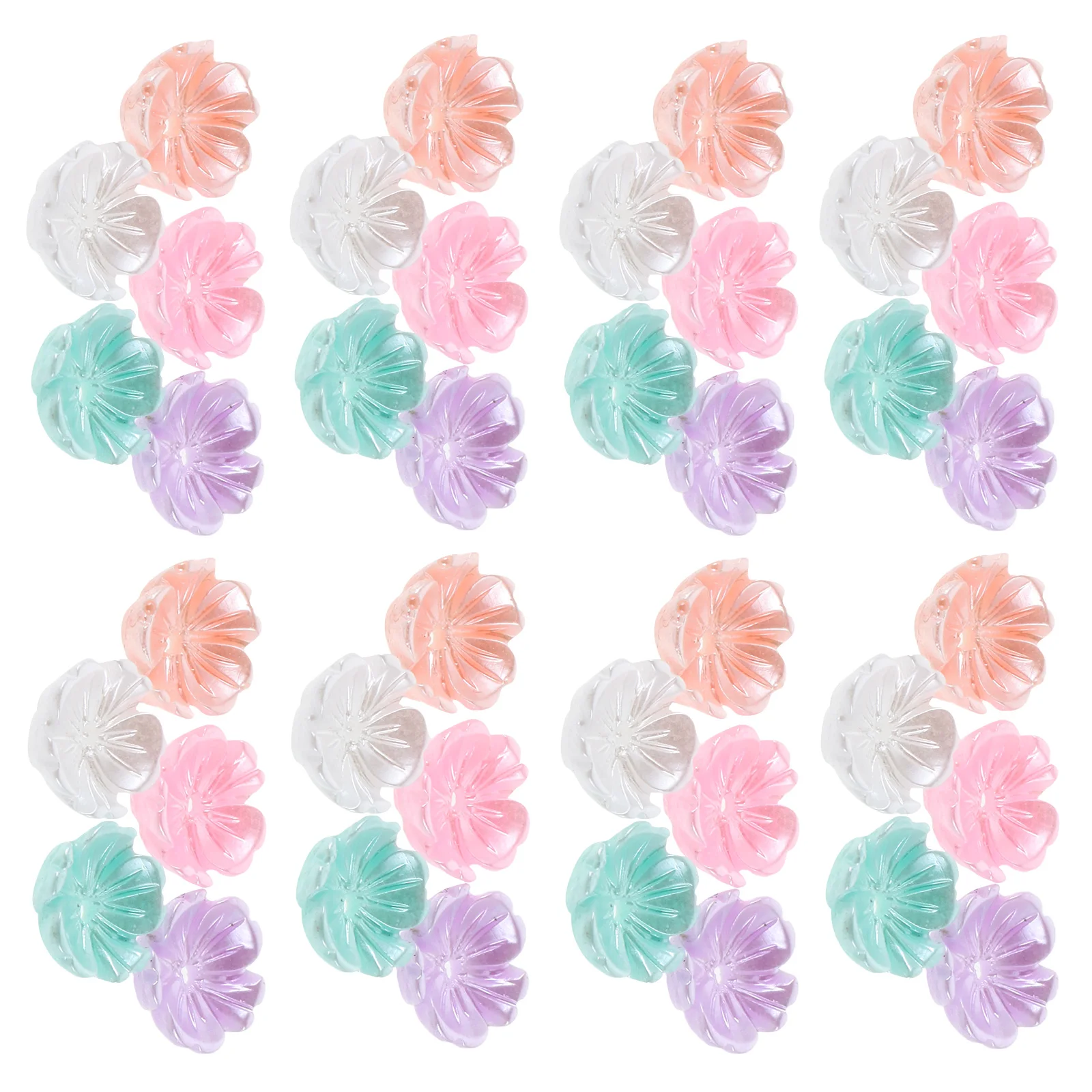 

100 Pcs Beads Five-petal Nail Decoration Bracelet Diy Spacers Petals Charms