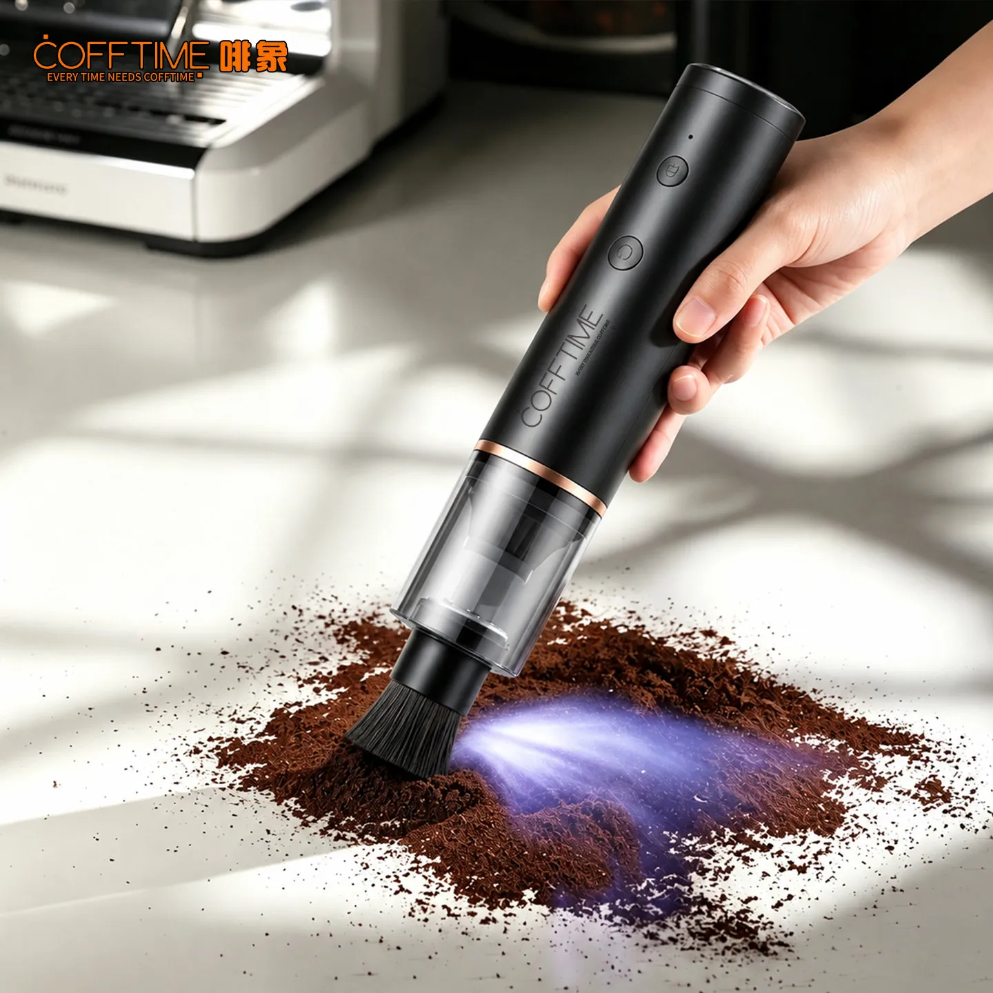 Mini Vacuum Cleaner for Coffee Grounds Grinder Battery Barista Accessories Portable Wireless Vacuum Cleaner for Car Handheld