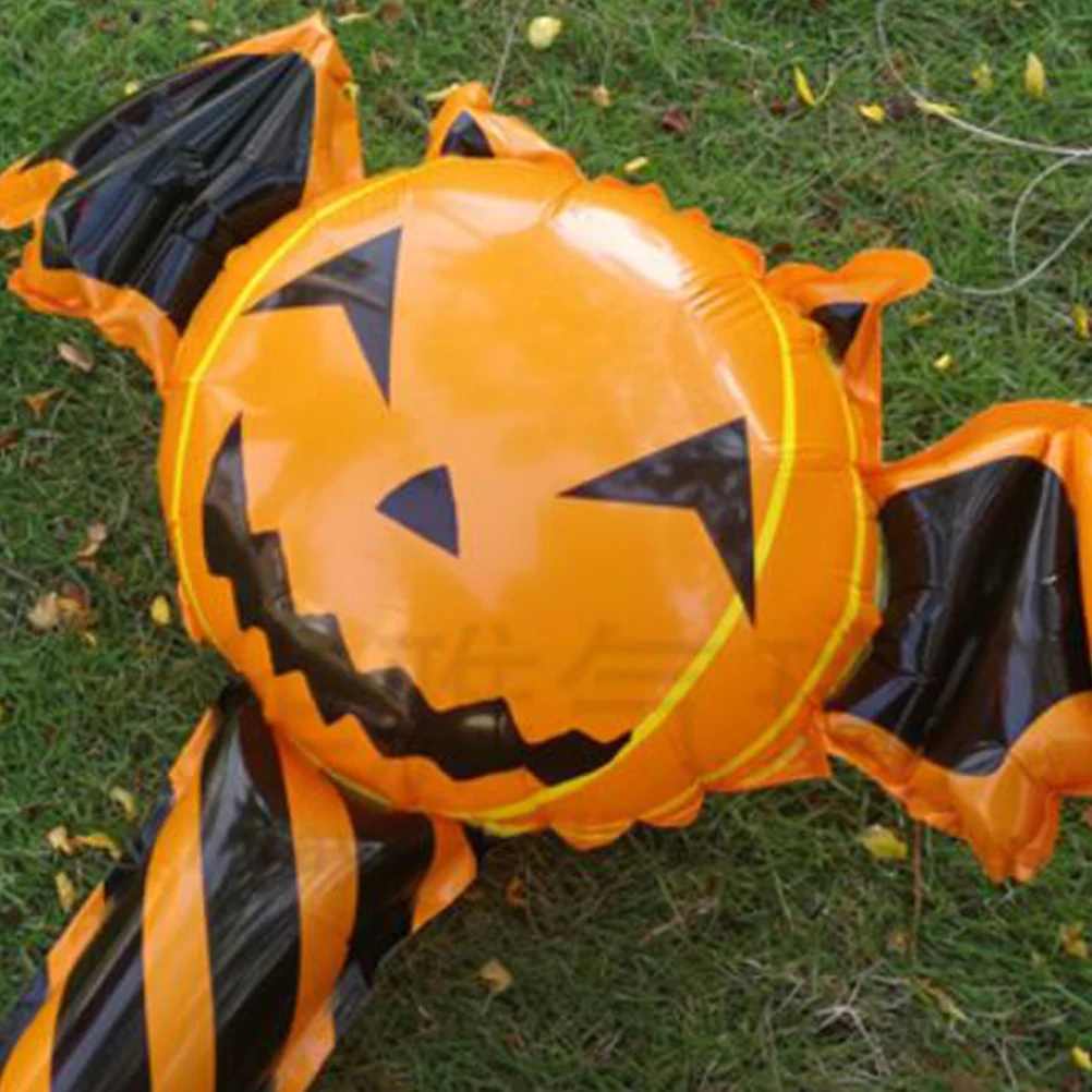 

5pcs Large Pumpkin Balloons Bright Colored for Halloween Party Decoration Reusable Balloons Supplies Foil Balloon