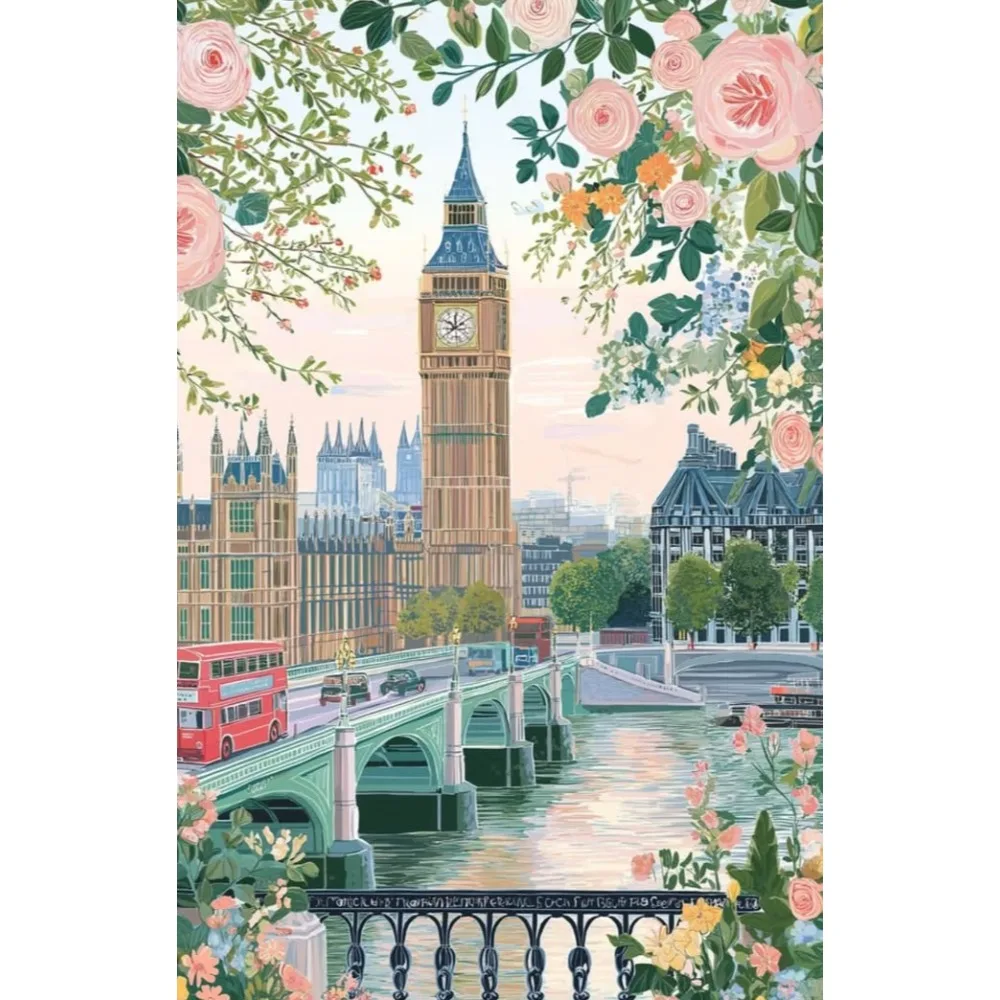 500/1000/1200/2000PCS Puzzles Beautiful Scenery of London Jigsaw Modern Home Decor Educational Gifts Brithday and Holiday Gifts