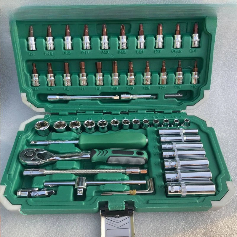 

72-tooth auto repair combination tool set, wrench S2 batch head 53-piece sleeve 46-piece set