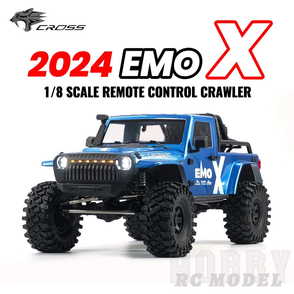 CROSSRC 2024 EMOX 4WD RTR Diff Lock Door Type Axle 1/8 RC Remote Control Model Car Crawler Buggy Adult Children's Toys