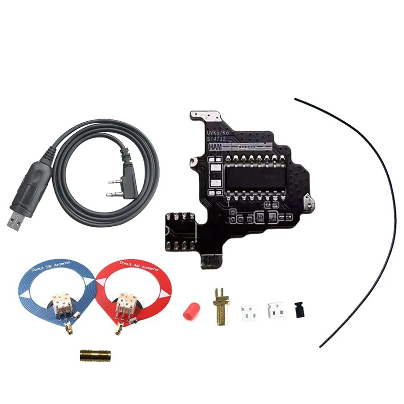 

For Quansheng K5/K6 SI4732 Modification Module+2Xdonut Antenna+USB Programming Cable Shortwave Dual Antenna Solution