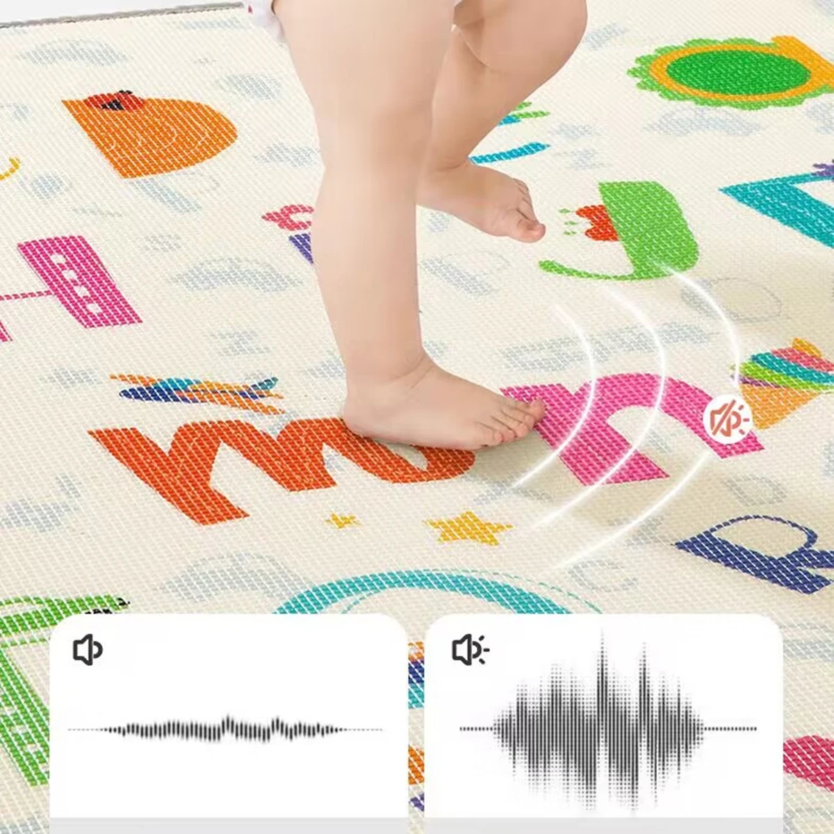 Alfombrillas de juego para gatear para bebés, alfombra gruesa de doble cara con patrón EPE, alfombrilla ecológica, alfombrilla de juego para niños,