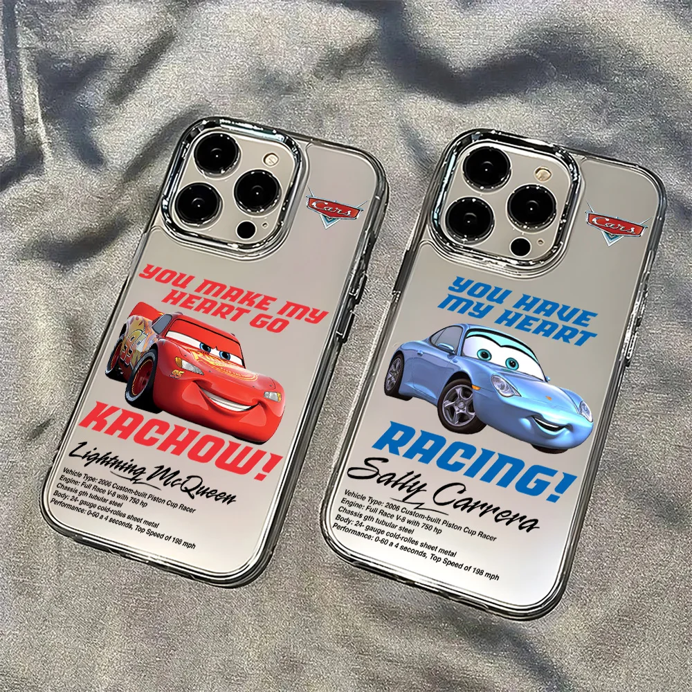 Image of Cars L-Lightning M-McQueen Handyhülle für iPhone 17e 17 16e 16 15 14 13 12 11 mini Pro Max X XR XSMAX Air Plus Transparente Schutzhülle