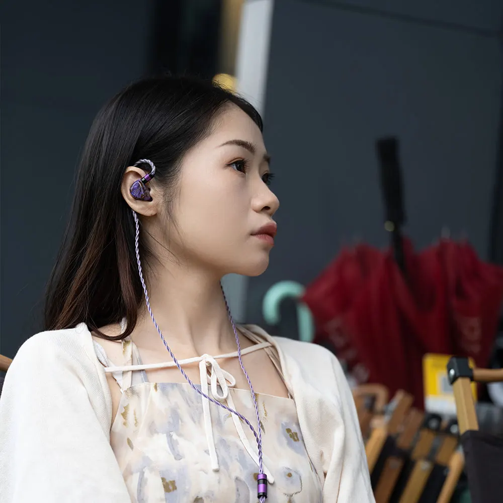QoA Adonis 1DD + 2BA Hybrid New HiFi auricolari In-Ear Pinecone Resin Shell IEMs 3.5 + 4.4mm Plug 0.78 2pin Cable Kinera Headphone