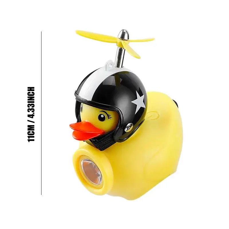 Bike Handlebar Head Light Rubber Duck Helmets Toys Duck Car Ornaments Cycling Accessories Practical Light With Easy Installation