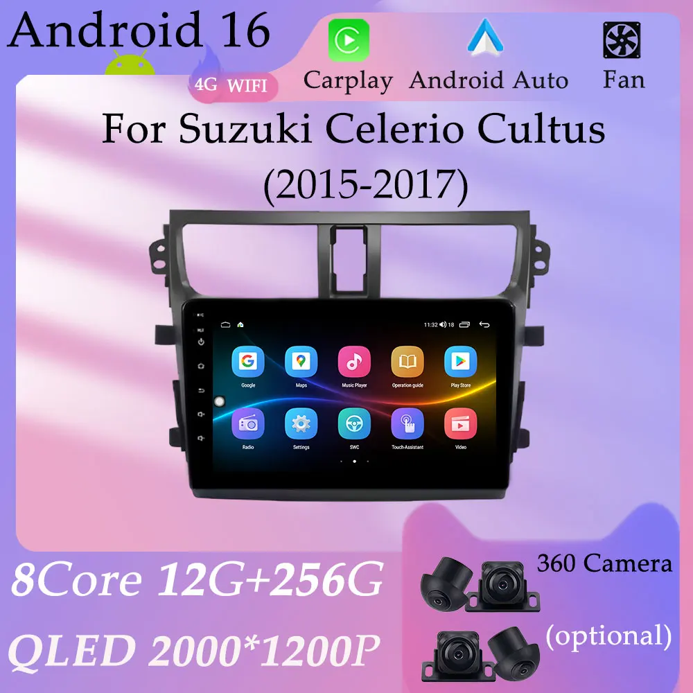 CarPlay for Suzuki Celerio Cultus 2015-2017 HD Screen Car Radio Video Multimedia Player  Split Screen GPS Navigation DSP Stereo