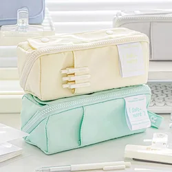 1PC Large Capacity Student Stationery Pen Box Pen Bag Multi compartment Storage Bag Student Stationery Bag Multi functional Zipp