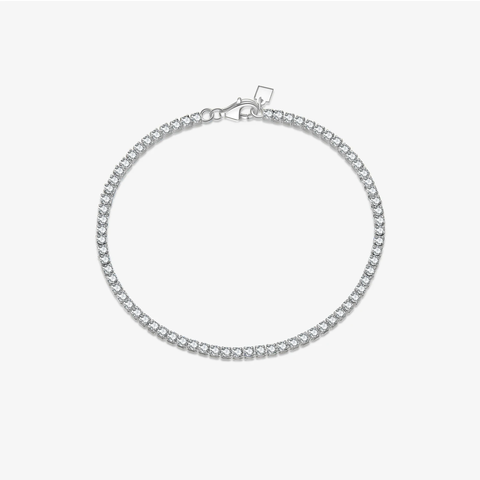 

VEWANT Браслет-цепочка из стерлингового серебра 925 пробы с фианитами 2 мм, роскошное ювелирное украшение, подарок, оптовая продажа ювелирных изделий 2026