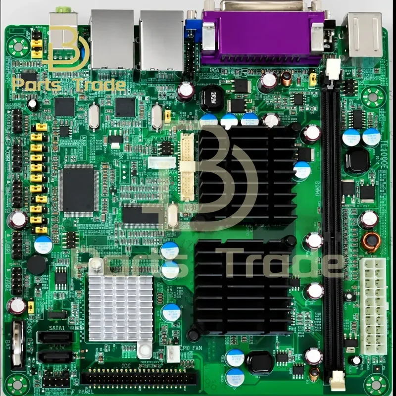 for N270 Motherboard TE1090E Fanless Silent Cash Register Routing Dual Network Card