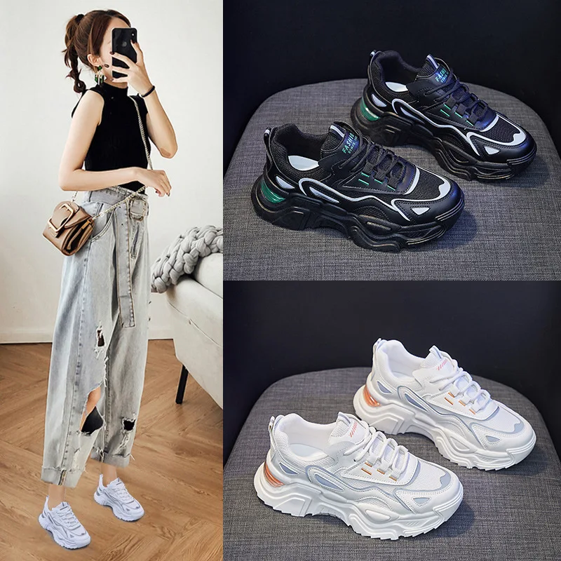 Spring & Summer Women And Girls Running Shoes Fashion Sports Casual Breathable Female Sneakers Size 35-40