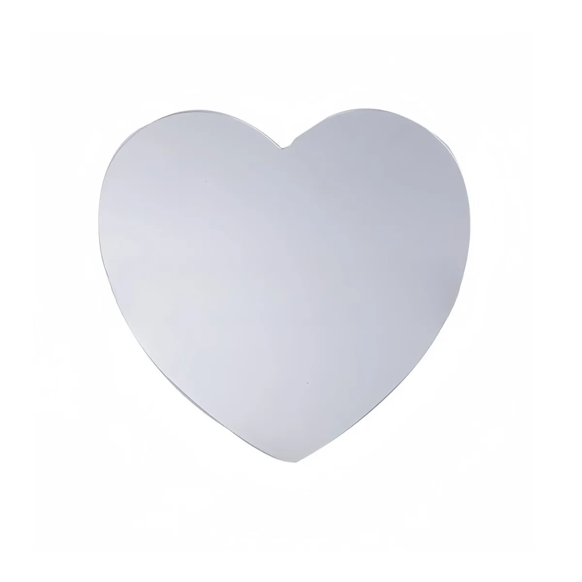 Wall Mounted Heart Shaped Mirror by Autohesion for Bedroom and Living Room Featuring Distortion Imaging and Elegant Design