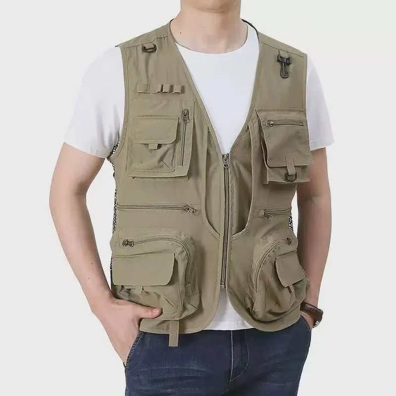 

Spring And Autumn Outdoor Quick-drying Men's Multi-Bag Fishing Photography Vest Removable Tooling Vest Jacket Men