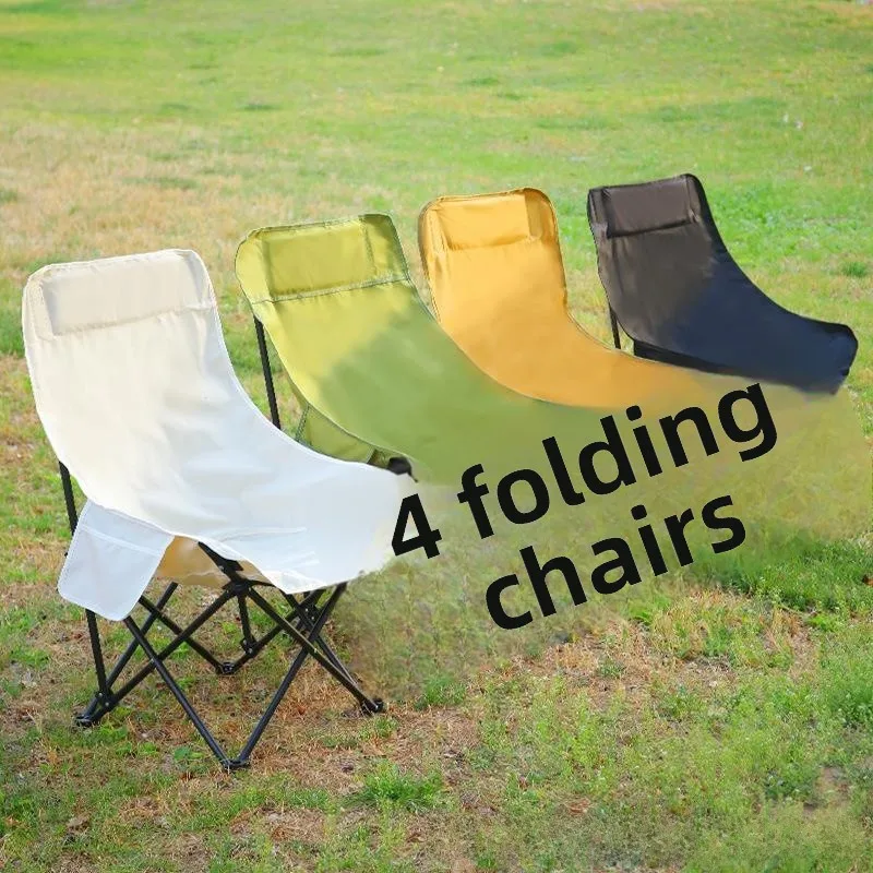 屋外キャンプチェアハイバック折りたたみ月型釣りアート学生スケッチチェアピクニック家具レジャー屋外チェア