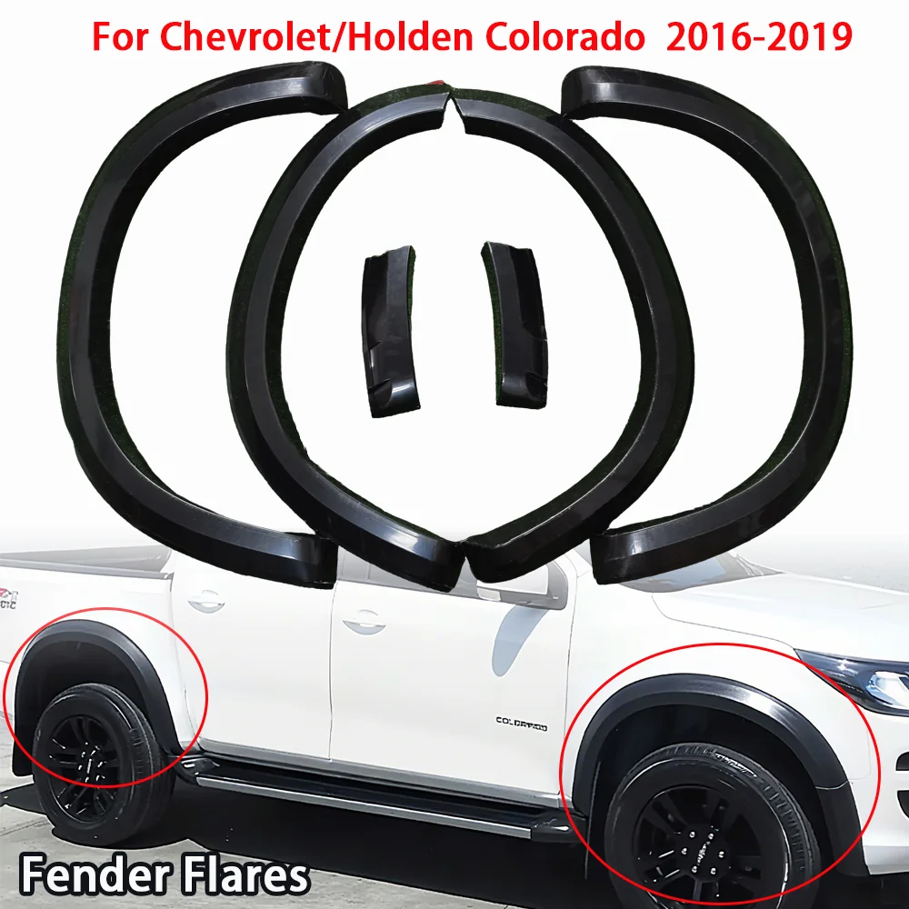 

Fender Flares Wheel Arch Mudguards For Chevrolet Colorado/Holden Colorado 2016-2019 Matte Black ABS Plastic Wheel Arch Covers