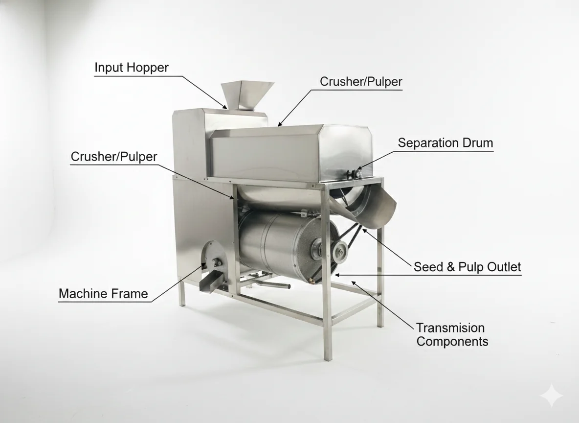 Picture 3: Automatic Tomato Seed Separator Tomato Separator Pulping Extraction Tomato Juice Machine
