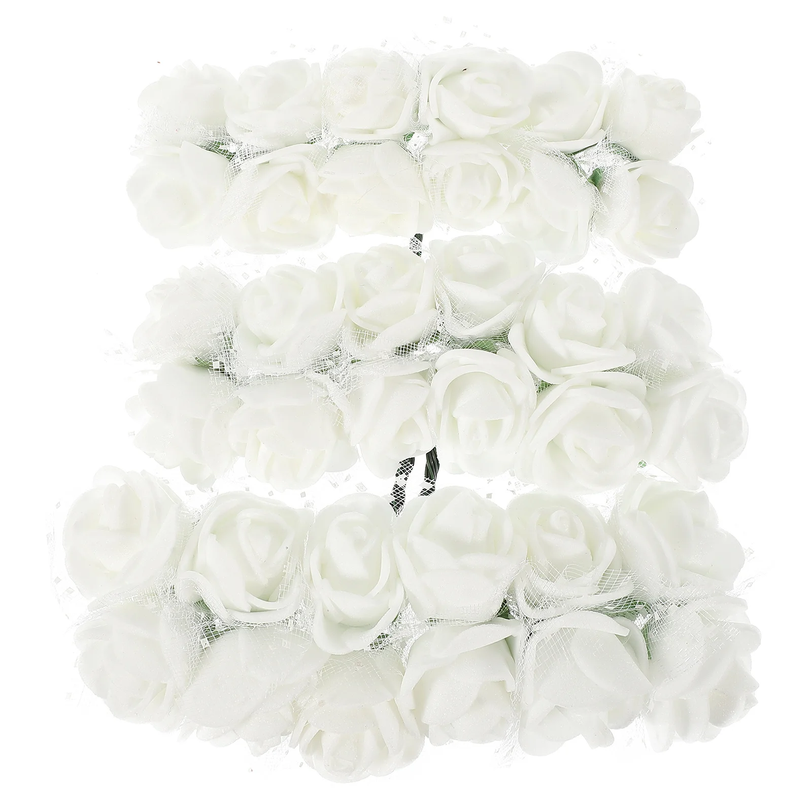 

Bridesmaid Artificial Roses Mini Fake Flower Heads Realistic Flowers Wedding Decor