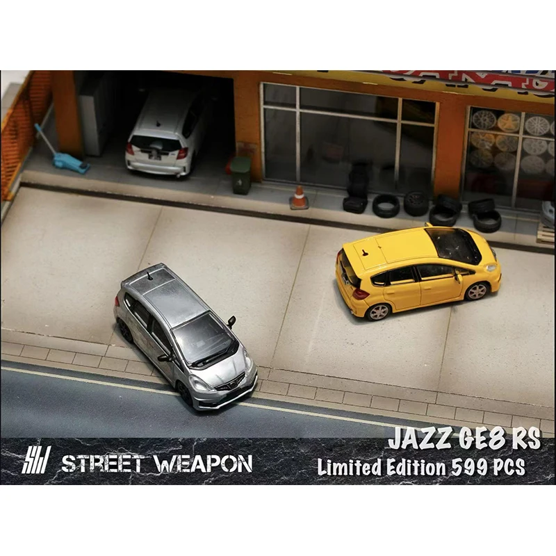 PreSale SW 1:64 JAZZ GE8 RS Spoon Diecast Diorama Car Model Collection Miniature Street Weapon