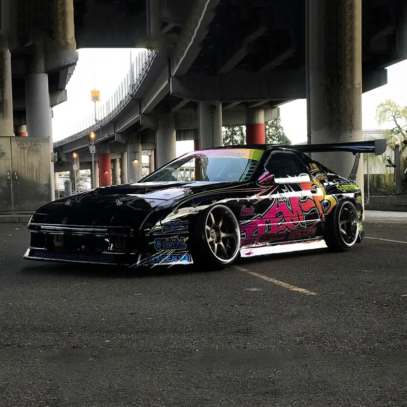 1:10 1:18 1:24 1:28 Ma2da RX-7 FC-3S Off-Road RC Fernbedienung Rennwagen Artikel-B Aufkleber Aufkleber Etikett Karosserie Upgrade