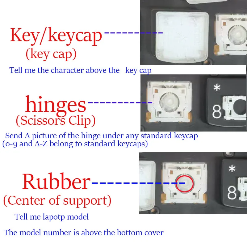 Single Key hinges bracket clip For Lenovo LOQ 15IAX9 15IRX9 83DV 15IAX9I LOQ 15ARP9 83JC 83GS 15AHP9 83DX laptop keyboard keycap